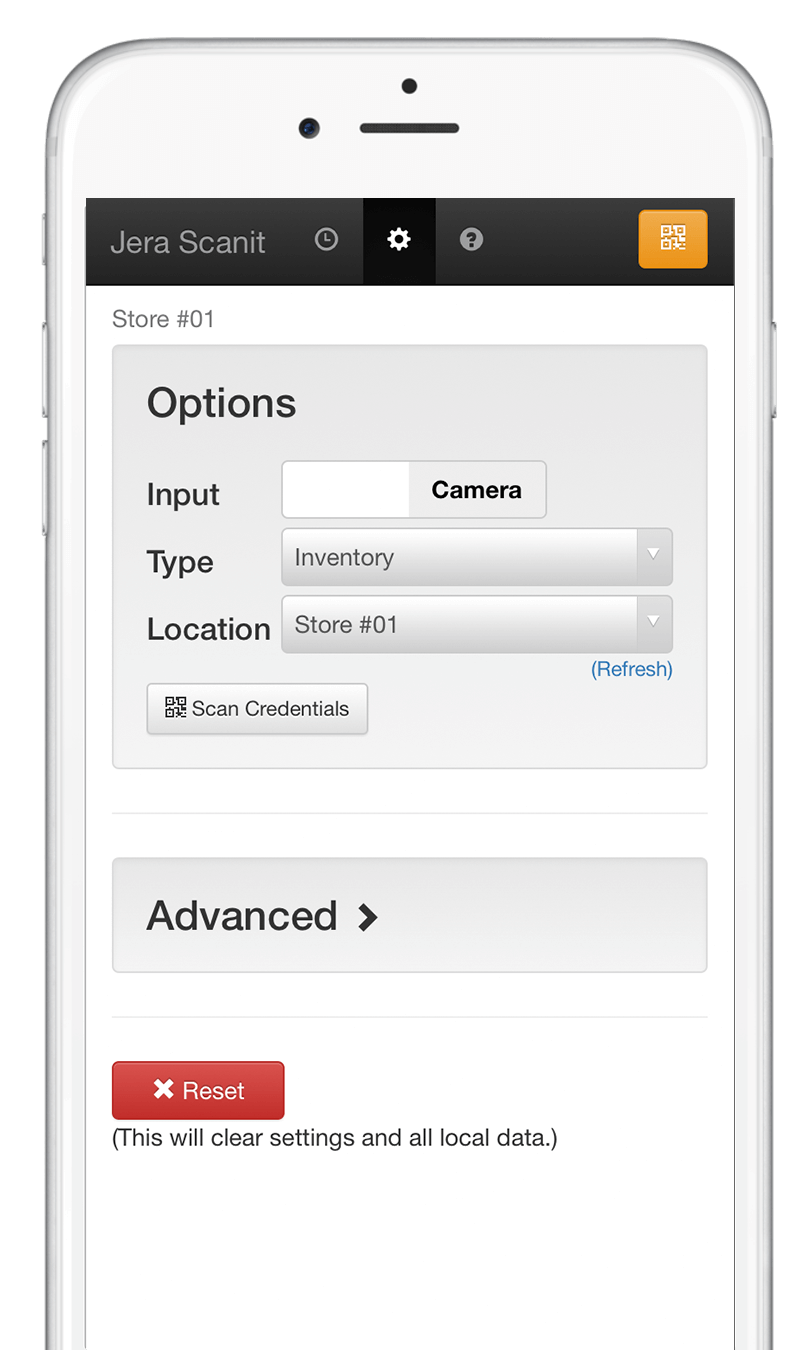 Scanit app for recording inventory on phone